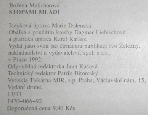Božena Melicharová: STOPAMI MLÁDÍ, 1992 — foto 5