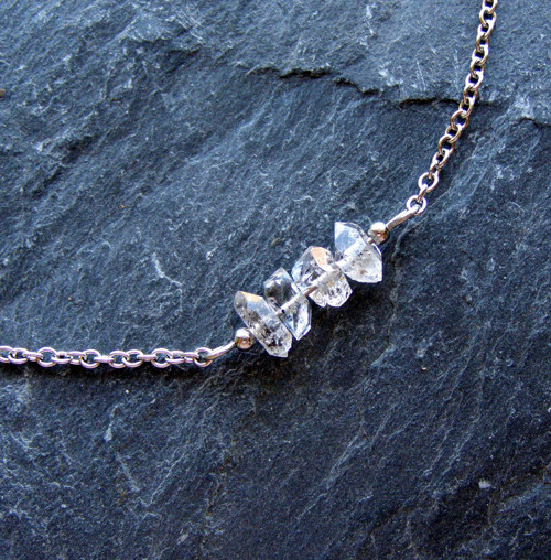 DIAMANT HERKIMER*náramek z chir. oceli — foto 3