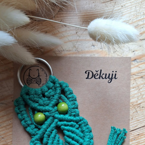 Sovička / klíčenka / macrame - dárkové balení — foto 3