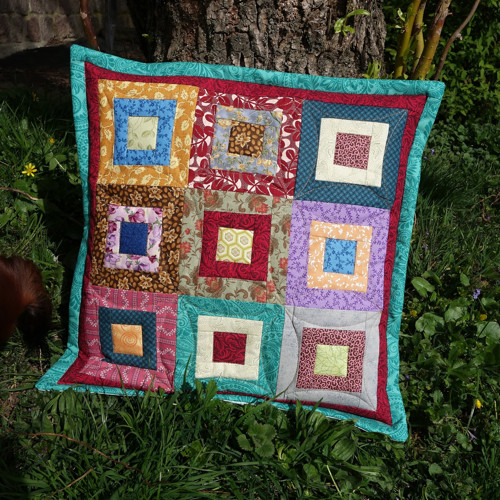 Patchwork povlak na polštář Kostičky 40x40 cm — foto 4