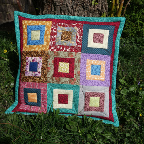 Patchwork povlak na polštář Kostičky 40x40 cm — foto 5