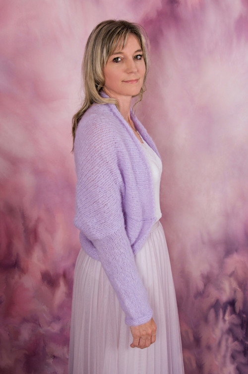 Hebké bolerko -alpaca, merino — foto 3