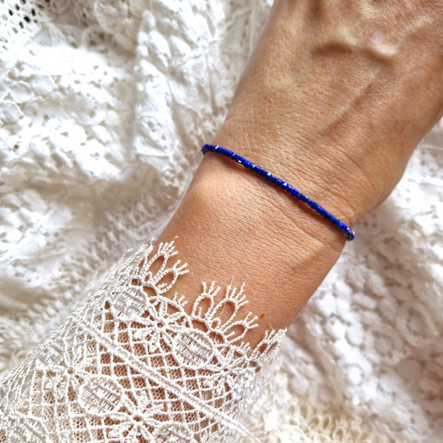 Lapis lazuli*kostičky*Ag*náramek — foto 3