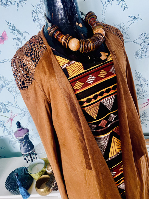 Kardigan boho hippie indiánský — foto 2