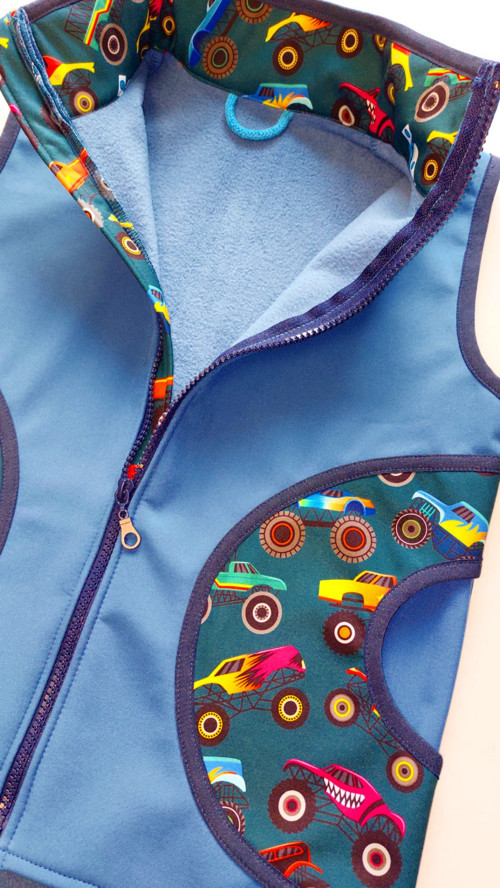 Dětská vesta, softshell indigo v.104 — foto 2