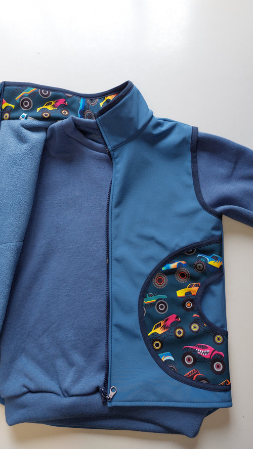 Dětská vesta, softshell indigo v.104 — foto 3