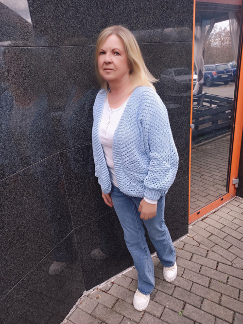 Světlemodrý kardigan — foto 2