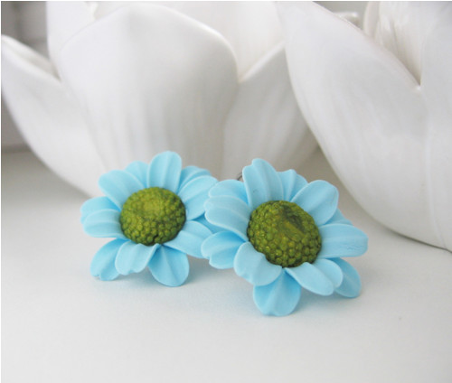 Bellis Blue, visací náušnice — foto 2