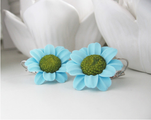 Bellis Blue, visací náušnice — foto 3