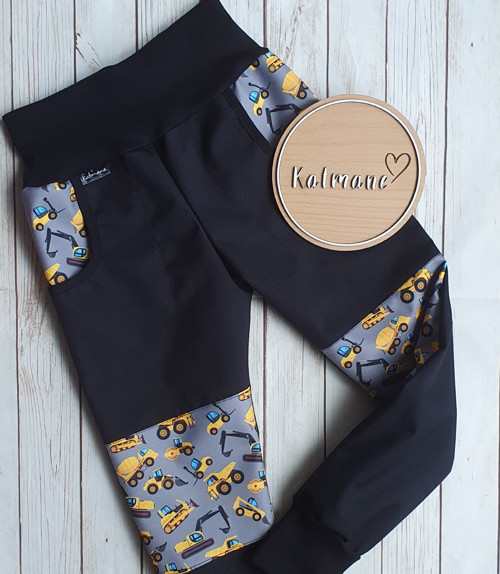 Jarní/podzimní softshell kalhoty černá/bagry — foto 3