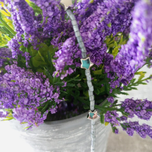 Náhrdelník hvězdy v šedé — foto 3
