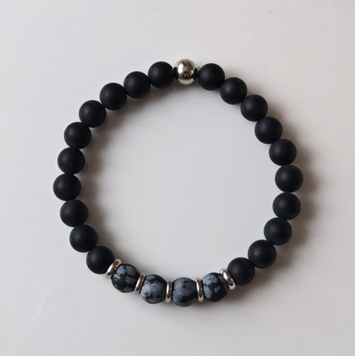 Náramek onyx a obsidián — foto 5