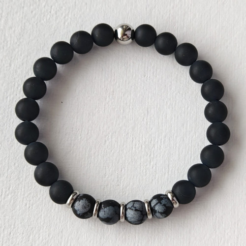 Náramek onyx a obsidián — foto 3