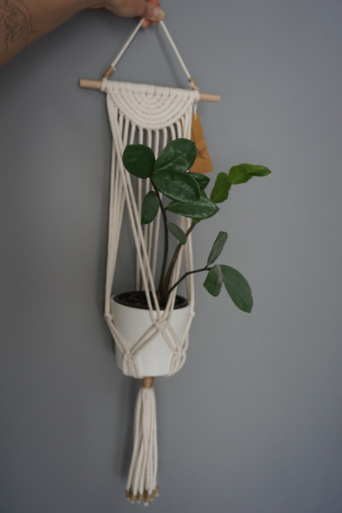 Macramé závěs na květiny Juta D — foto 2