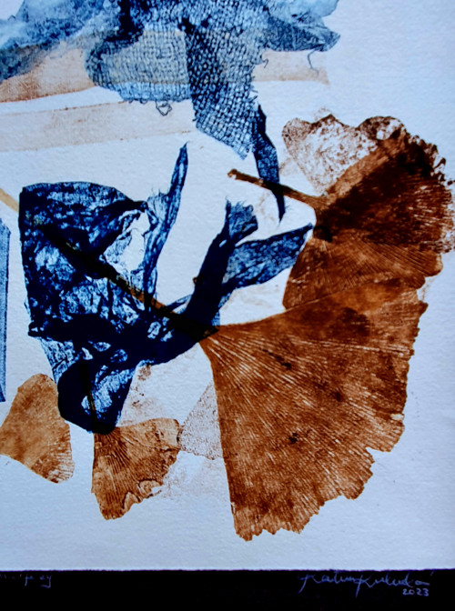 METAMORFÓZA - Originální MONOTYP v rámu — foto 3