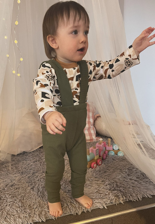 Vaflové tepláčky - Forest green — foto 3