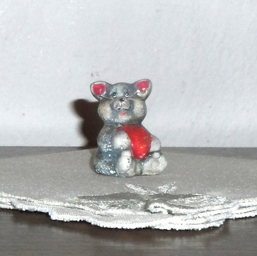 Dekorační miniatura, keramická MYŠKA — foto 2