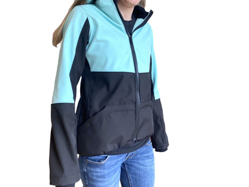 Softshell bunda DÁMSKÁ s fleecem Mint/černá — foto 4