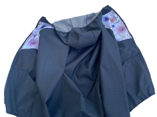 Softshell bunda DÁMSKÁ JARNÍ černá Kvítky — foto 5