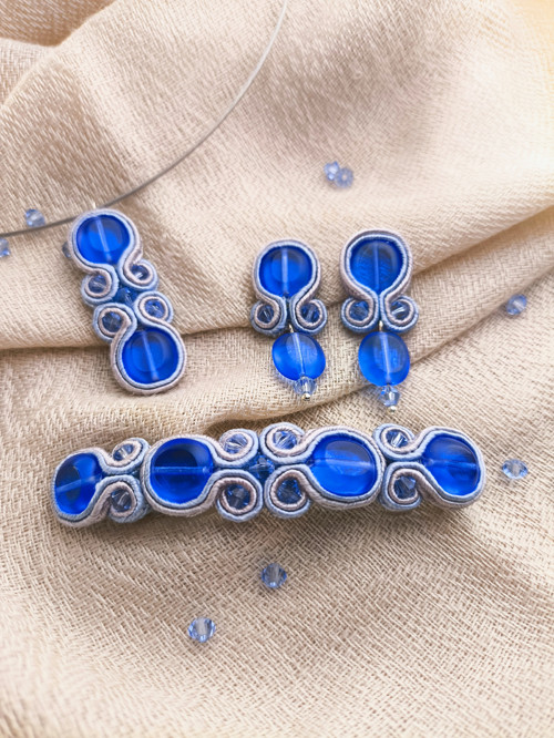 Soutache náušnice - Popelka — foto 2