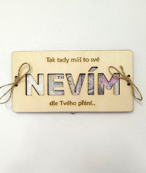 Dřevěná obálka "NEVÍM" — foto 2