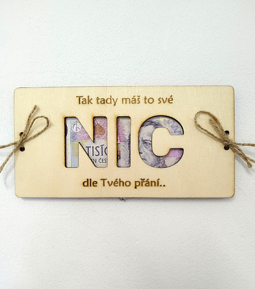 Dřevěná obálka "NIC" — foto 2