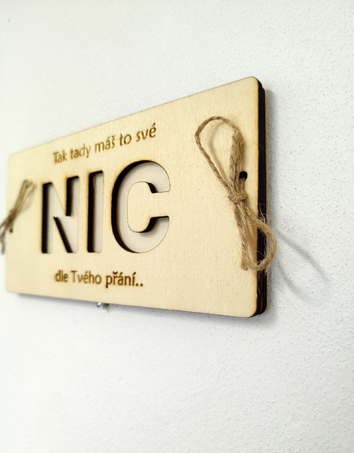 Dřevěná obálka "NIC" — foto 3