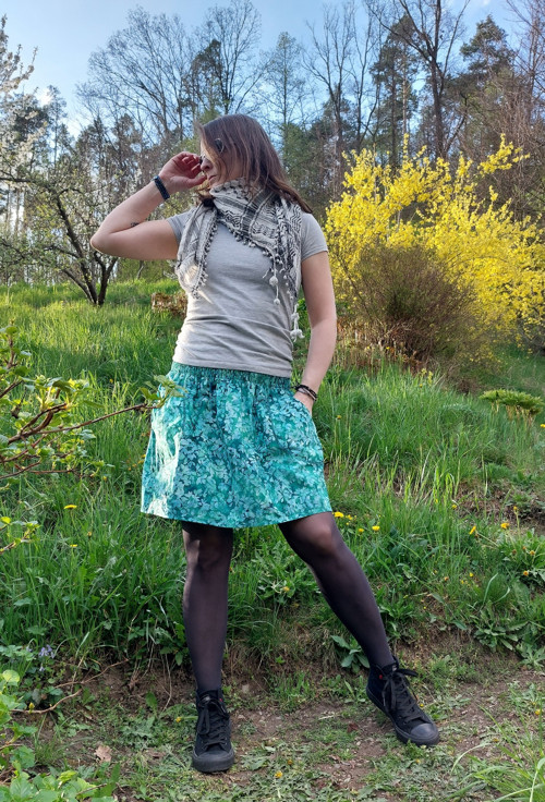 Sukně Zelená s 2 kapsami — foto 5