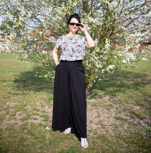 Kalhotová sukně dlouhá černá — foto 5