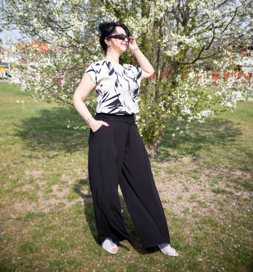 Kalhotová sukně dlouhá černá — foto 3