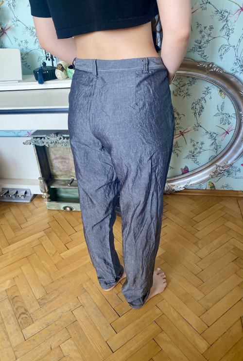 Kalhoty designové, lněné — foto 4