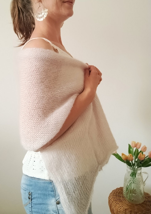 Křídový pléd mohér/hedvábí — foto 3