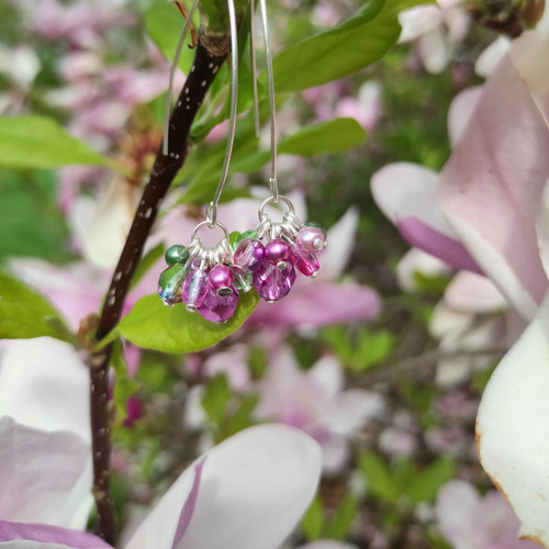 Magnóliové náušnice — foto 3