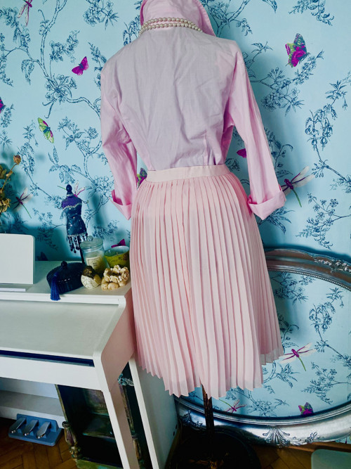 Sukně plisé powder pink — foto 5