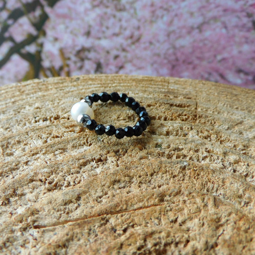 Prstýnek - černá spinel — foto 2