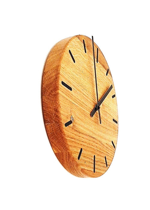 Dubové hodiny, průměr 30 cm — foto 3