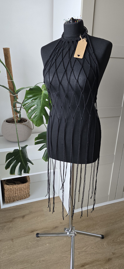 Černý macrame komlet. — foto 4