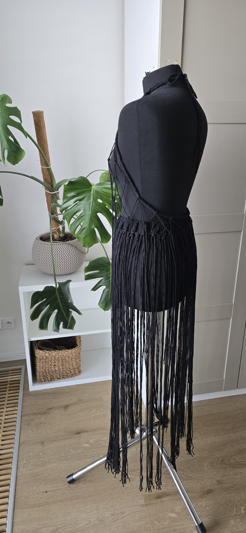 Černý macrame komlet. — foto 3