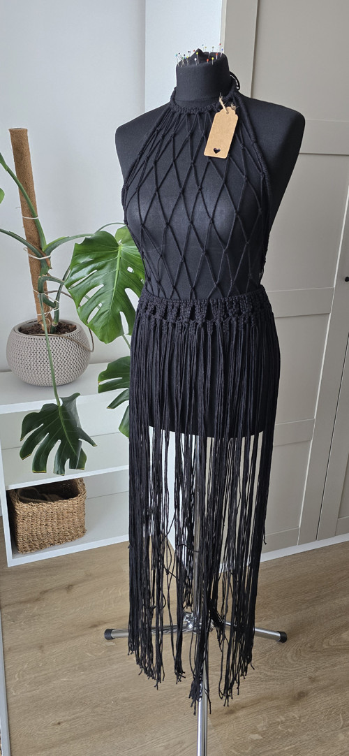 Černý macrame komlet. — foto 6