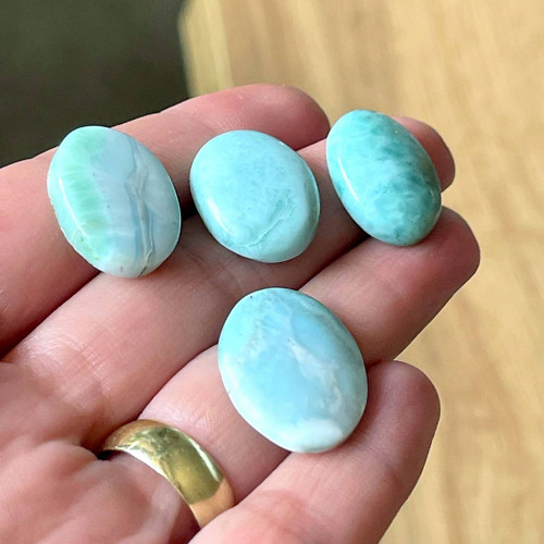 Larimar kabošon ovál / A-3058 — foto 6