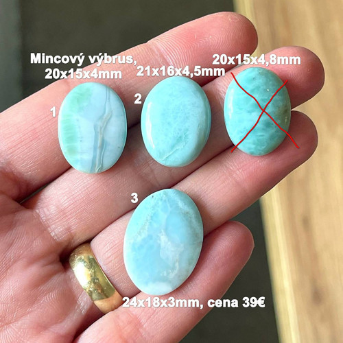 Larimar kabošon ovál / A-3058 — foto 2
