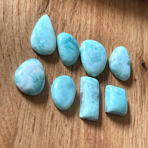 Larimar kabošon mix tvarů / A-3057 — foto 5
