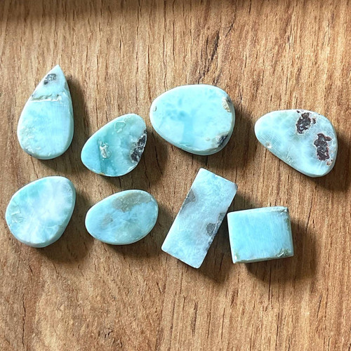Larimar kabošon mix tvarů / A-3057 — foto 4