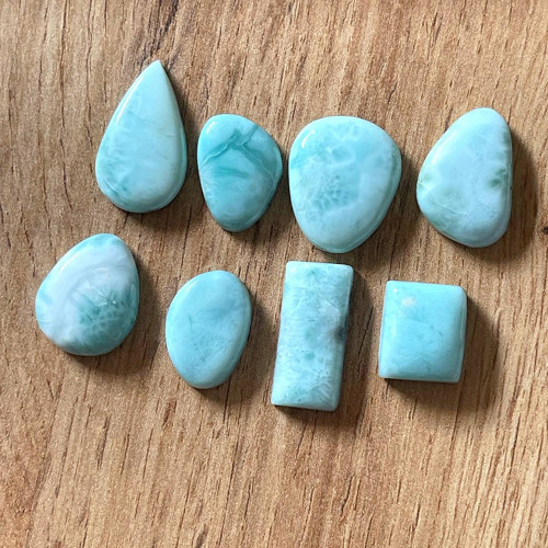 Larimar kabošon mix tvarů / A-3057 — foto 2