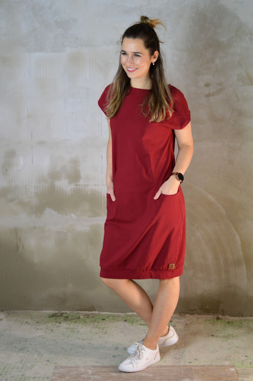Šaty NORA bordó — foto 2