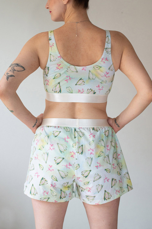 Shorts Green Flowers bio — foto 2