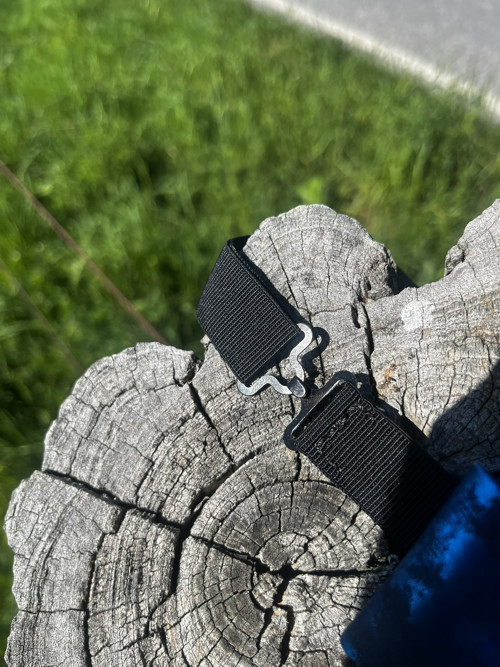 Kožený motýlek - leskle modrý — foto 3