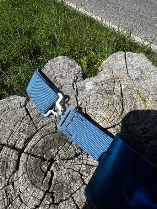 Kožený motýlek - leskle modrý č.2 — foto 3