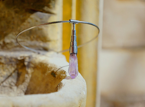 Nerezový náhrdelník.... " Purple ". — foto 3