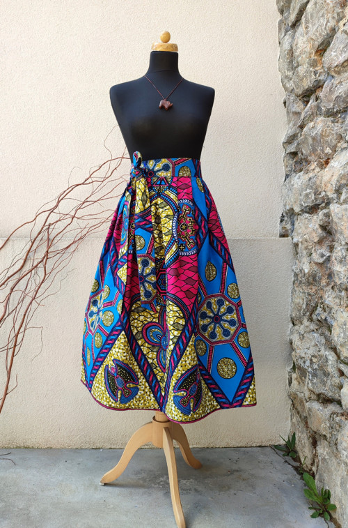 Afrika - Modrorůžový Design Midi — foto 4